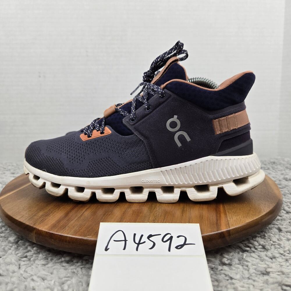 On Running Womens 8 Cloud Hi Edge Shark Athletic Performance Mid Sneaker Boot